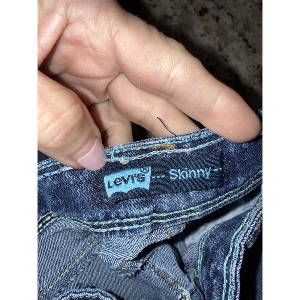 Mudd Jeans, Youth Girls Junior Size 14 Blue, Denim, Pockets, Straight Capri 5173 - Picture 7 of 11